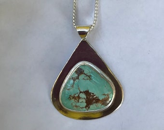Nevada Turquoise Sterling Silver Pendant