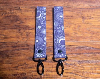 Moon and Stars Key Fob