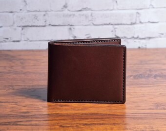 Red Brown Bifold Wallet