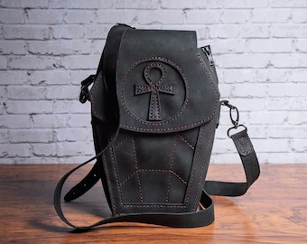 Nubuck leather Coffin Bag