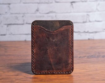 Leather Double Card & Cash Holder