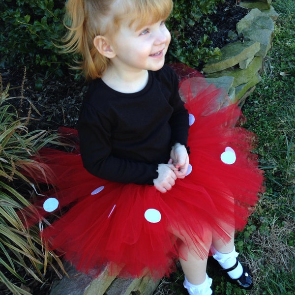 Minnie Mouse TuTu with Tulle Puff Ears. Baby/Toddler/Girls/Dress up Size 6month - 3T