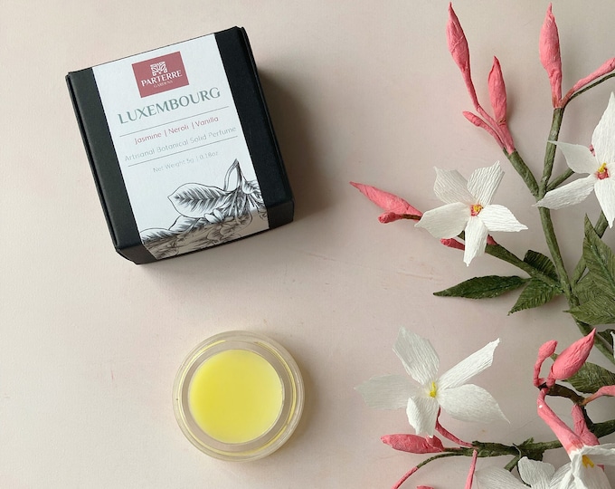 Luxembourg Solid Perfume | Jasmine, Vanilla, Neroli | Natural, Botanical Perfume