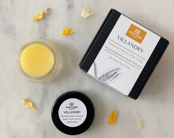 Villandry Solid Perfume | Bergamot, Neroli, May Chang | Natural, Botanical Artisan Fragrance | Beeswax, Jojoba Oil | Bright, Citrus Perfume