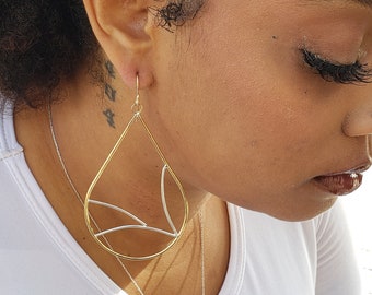 FIREWORKS. Funky Teardrop Hoops. FLOW Collection