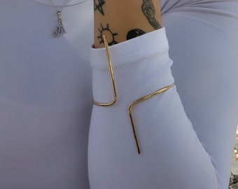 BOSS LADY Cuff. Modern Brass Bracelet | FLOW Collection