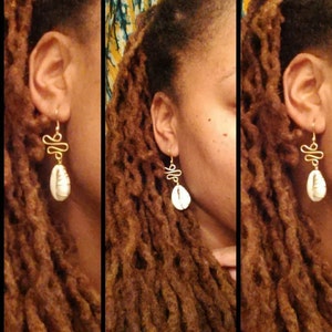 GODDESS Cowry Earrings. Cowrie Shell Jewelry image 7