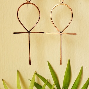 Sterling Ankh Earrings. Egyptian hieroglyphic symbolism. ANKH LIFE image 7