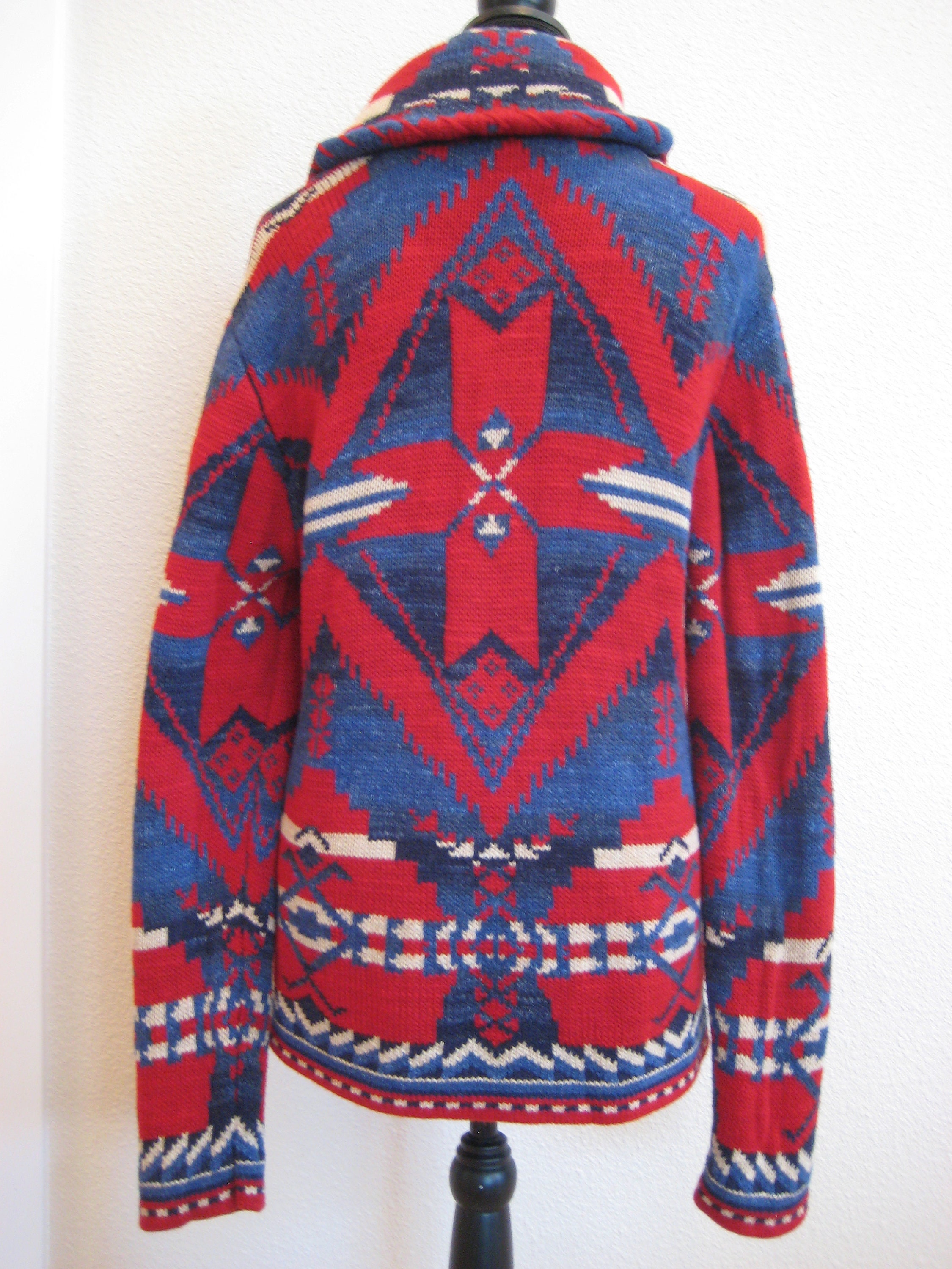 Vintage Ralph Lauren Sweater Cardigan Aztec Indian - Etsy Canada