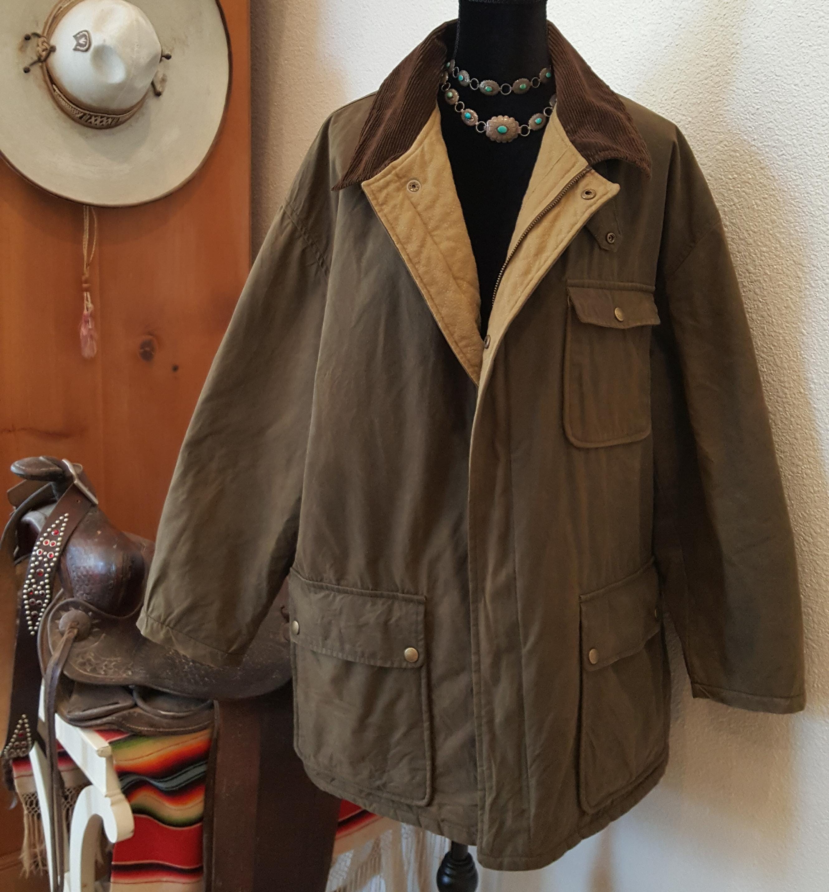 ⭐️レアRalph Laurenエイジング加工 ミリタリー風オイルジャケット OILED Ralph Lauren Jacket Coat Polo Field Utility PORTUGAL Made