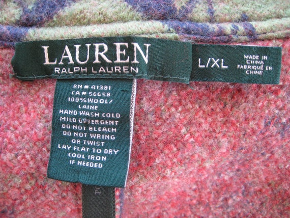 Ralph Lauren Poncho Wool Southwestern Western Azt… - image 7