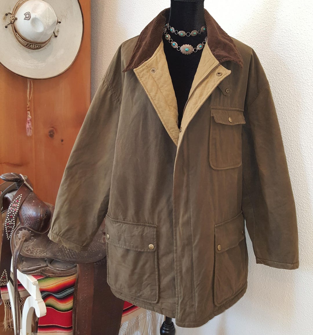 OILED Ralph Lauren Jacket Coat Polo Field Utility PORTUGAL Made