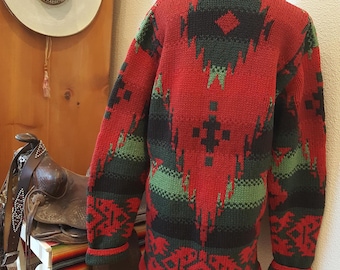 Vintage 1994 Polo by Ralph Lauren Indian Chief Knit Sweater