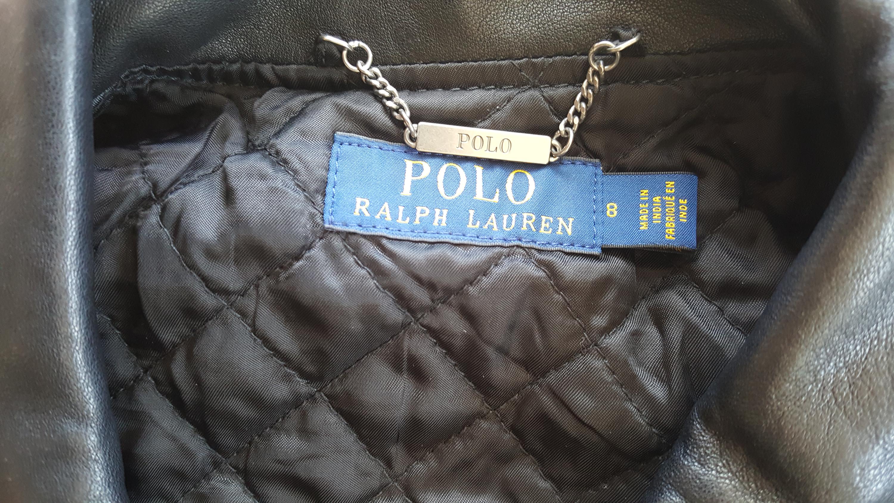 SOFT Ralph Lauren Leather Jacket Black Moto Biker POLO SOFT Ralph Lauren Leather Jacket Black Moto Biker POLO