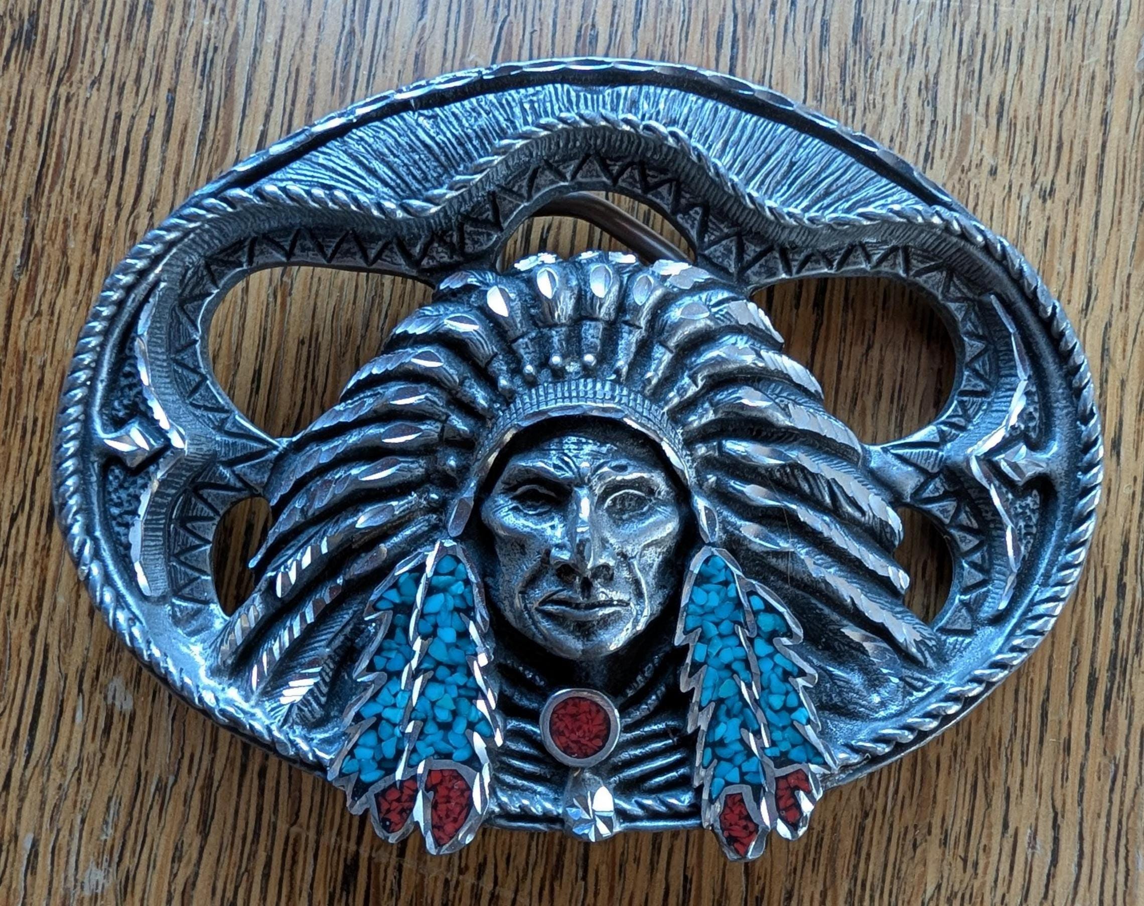 90’s シルバーベルトバックル　ネイティブアメリカン•ラコタ族 Lakota Belt Buckle - Etsy
