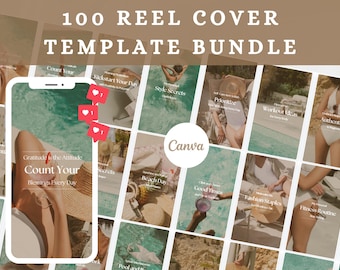 100 Summer Aesthetic Instagram Reel Covers | Canva Templates (Digital Download)