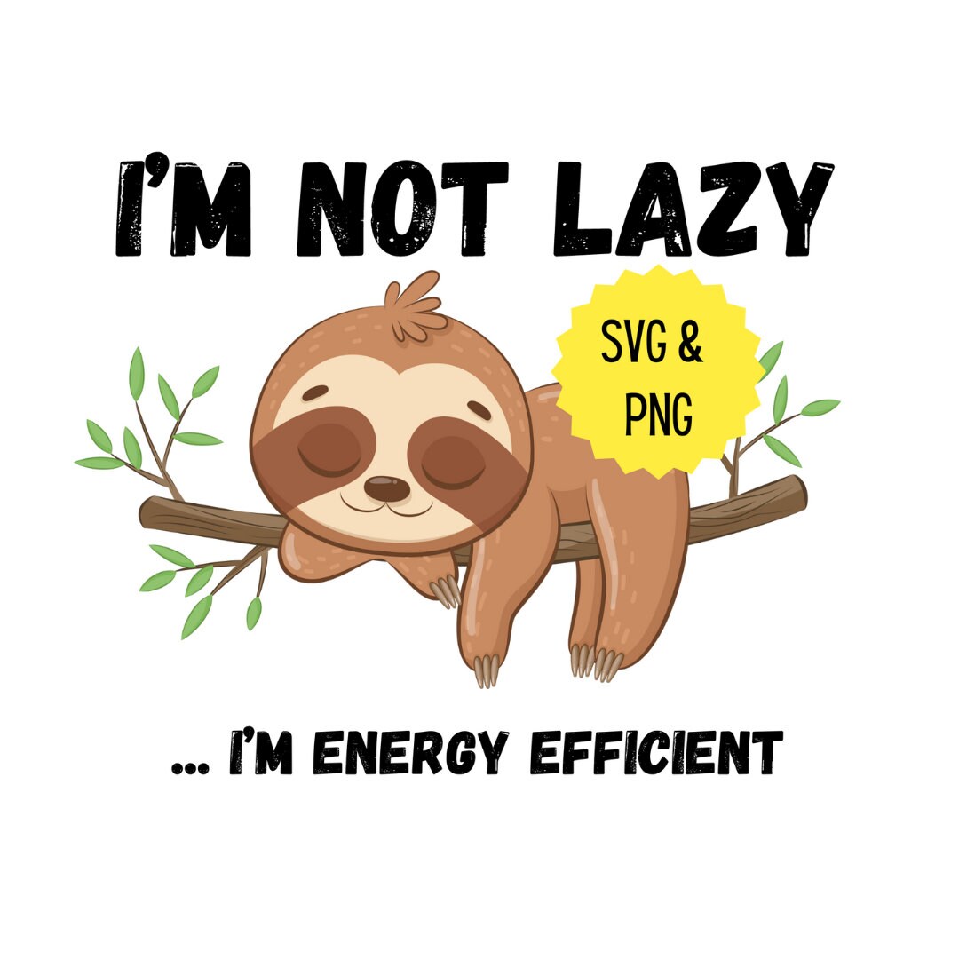 Sloth SVG, Sloth PNG, Sloth Clipart, Sloth Silhouette, Sloth SVG Cut ...
