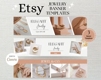 Etsy Banner, Etsy Shop Banner, 12 Etsy Shop Banner Templates, Etsy Shop Kit, Etsy shop templates, DFY Etsy Banner, Free Canva, Canva Pro