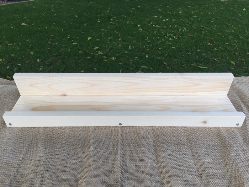 Long picture Ledge. Floating shelf. Bare wood/unfinished Etsy