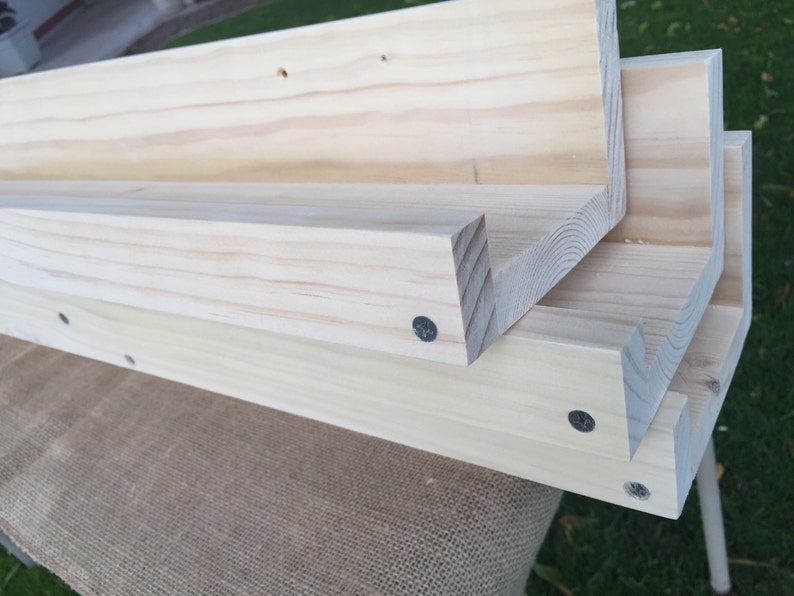 Long picture Ledge. Floating shelf. Bare wood/unfinished Etsy