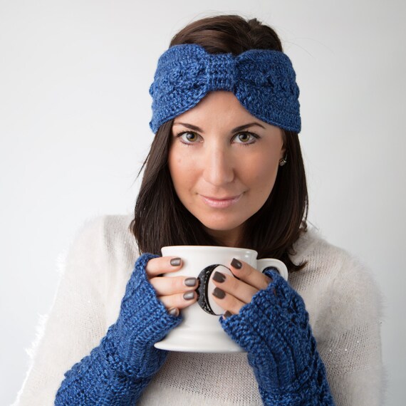 2pc.Set-Classy Cassie Handcrafted Crochet Fingerless Gloves | Etsy
