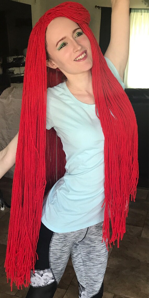 red wig etsy