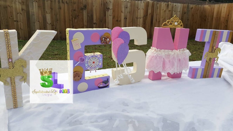 Carousel Letters Carousel Birthday Party Carousel Theme Etsy