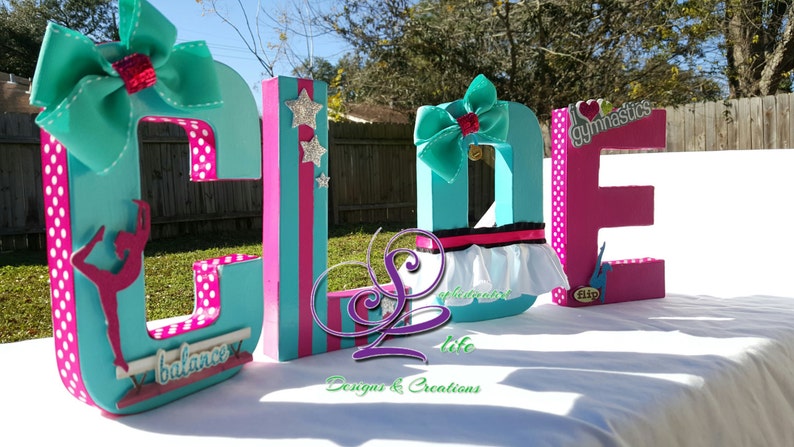 Gymnastics Party Gymnastics Letters Gymnastics Birthday Party Etsy