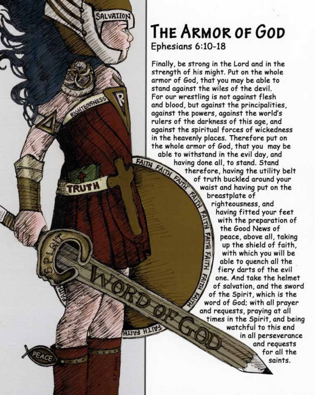 Scripture Pictures Amazing Facts Armor Of God Ephesians Scripture ...
