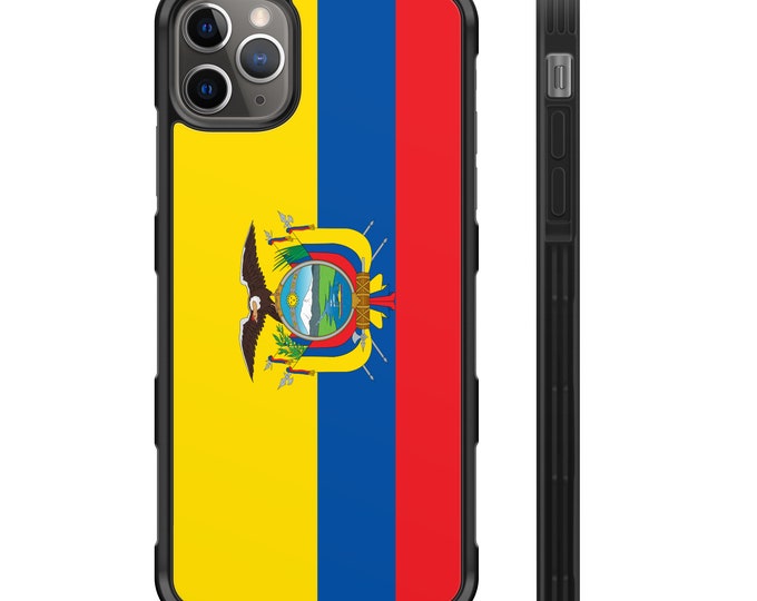 Flag of Ecuador iPhone Hybrid Rubber Protective Case Ecuadorian