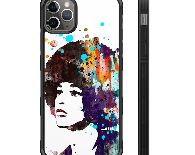 Angela Davis Painting Hybrid Protective Rubber Phone Case