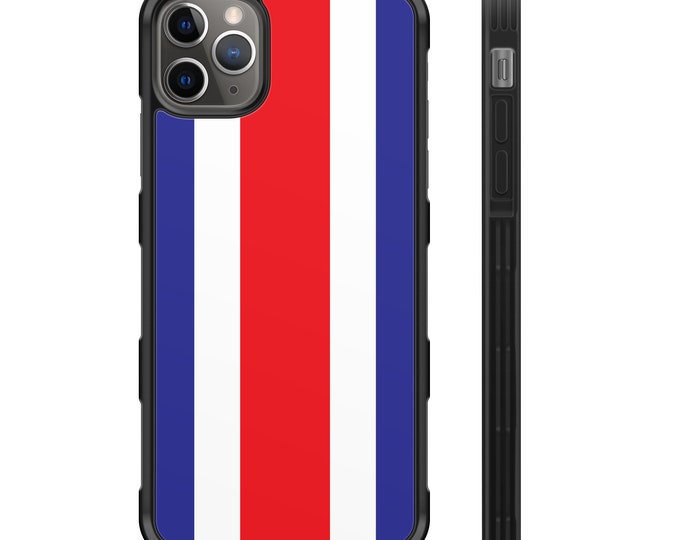 Flag of  Costa Rica iPhone Hybrid Rubber Protective Case Costa Rican