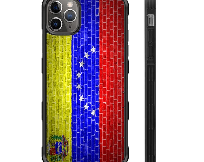 Flag of Venezuela Brick Wall iPhone Hybrid Rubber Protective Phone Case Venezuelan