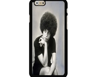 Angela Davis iPhone Galaxy Note LG HTC Protective Hybrid Rubber Hard Plastic Snap on Case Black