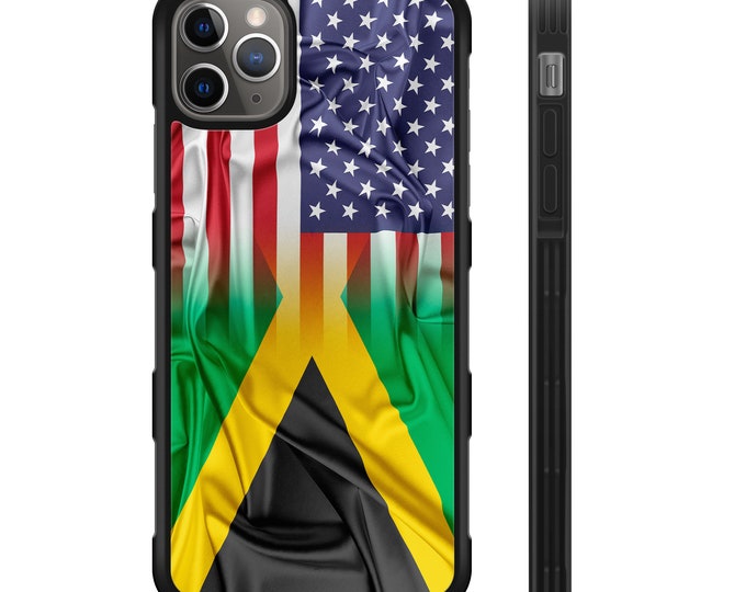 Jamaica American Flag iPhone Hyper Shock Protective Rubber Phone Case