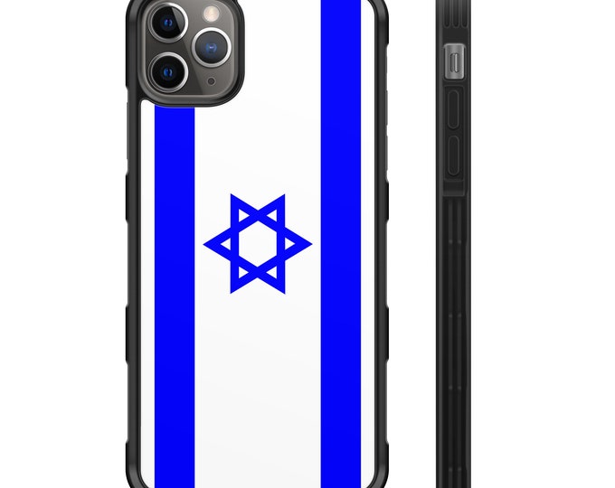 Flag of Israel iPhone Hybrid Rubber Protective Case Israeli