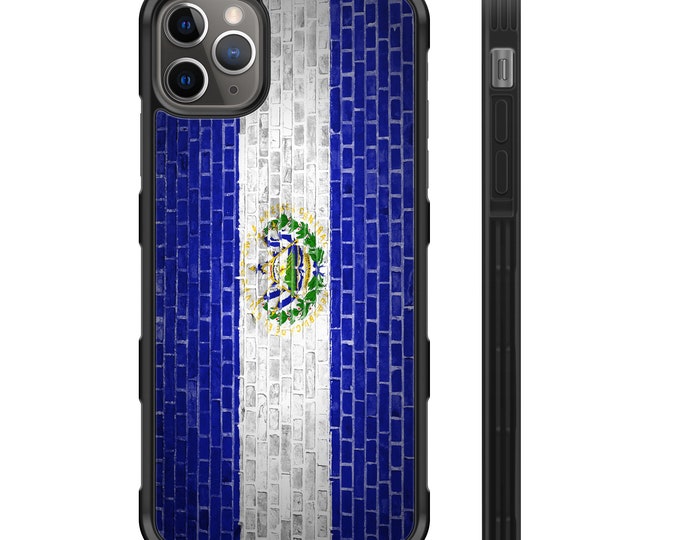 El Salvador Flag Brick Wall iPhone Hyper Shock Protective TPU Phone Case Salvadoreños