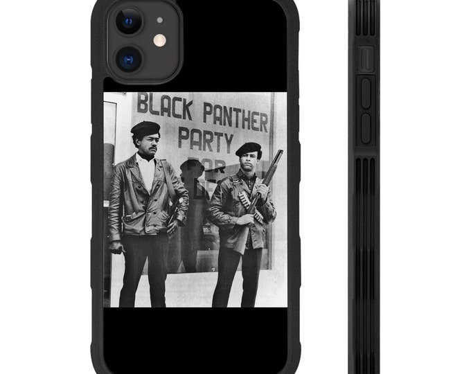 Black Panther Party iPhone Galaxy Note LG HTC Protective Hybrid Rubber Hard Plastic Snap on Case Black