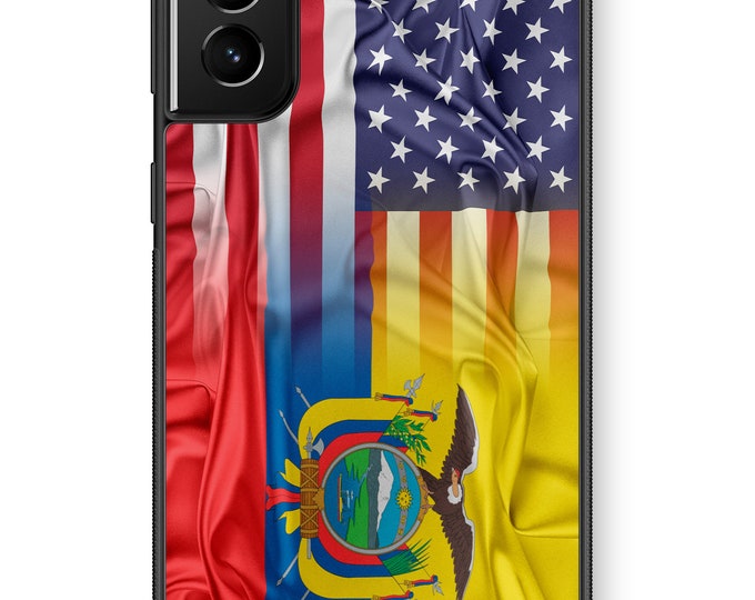 Ecuadorian American Flag Galaxy Note Protective Rubber TPU Phone Case Ecuador US America