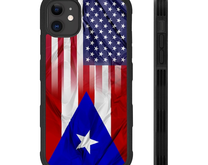 Puerto Rico Flags iPhone Hyper Shock Rubber Protective Phone Case