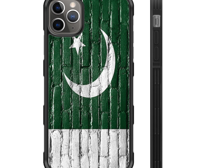 Flag of Pakistan Brick Wall iPhone Hybrid Rubber Protective Case Pakistani