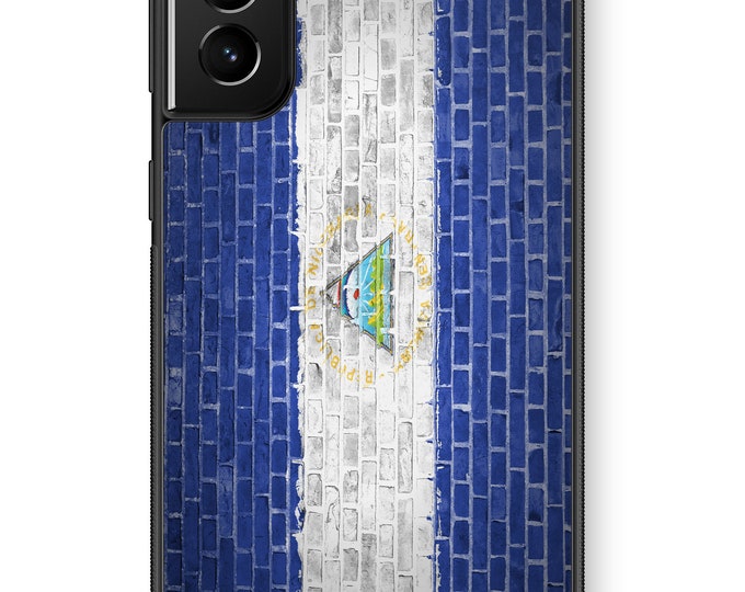 Nicaragua Flag Brick Wall Galaxy Note Protective Rubber TPU Phone Case Nicaraguan