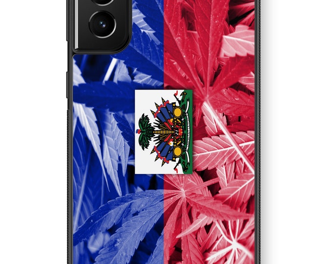 Haitian Marijuana Weed Flag Brick Wall Galaxy Note Protective Rubber TPU Phone Case Haiti 420
