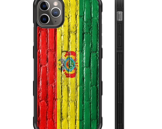 Flag of Bolivia Brick Wall iPhone Hybrid Rubber Protective Phone Case Bolivian