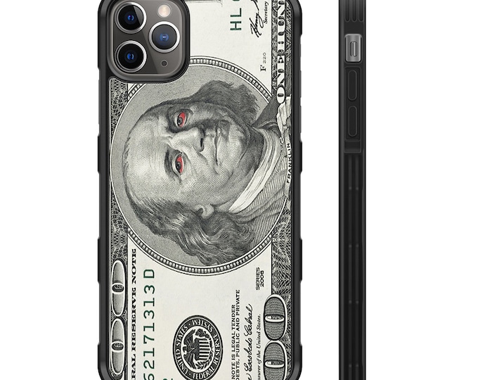 Ben Franklin Red Eyes 100 Dollar Bill iPhone Hybrid Rubber Protective Case