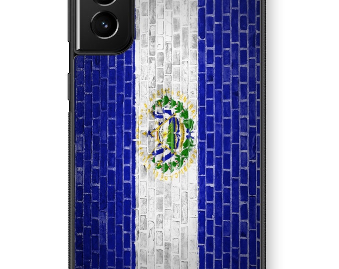 Flag of El Salvador on Brick Wall Galaxy Note Protective Rubber TPU Phone Case Salvadoran