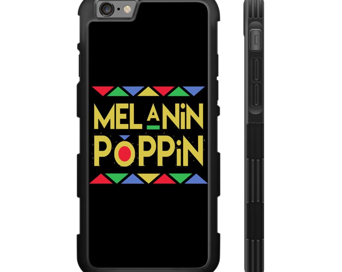 Melanin Poppin Hyper Shock Protective Rubber TPU Phone Case Compatible with iPhone