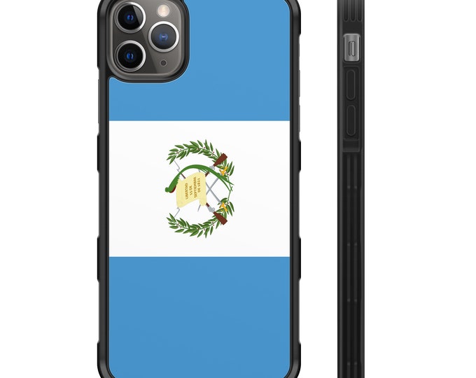 Guatemala Flag iPhone Hybrid Rubber Protective Case Guatemalan