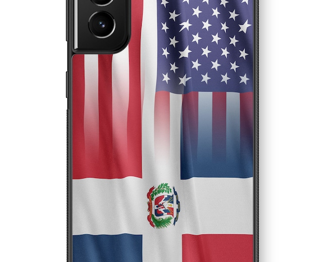 Dominican Republic American Flag Galaxy Note Protective Rubber TPU Phone Case