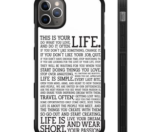 Life Inspiration iPhone Galaxy HTC LG Hybrid Rubber Protective Case